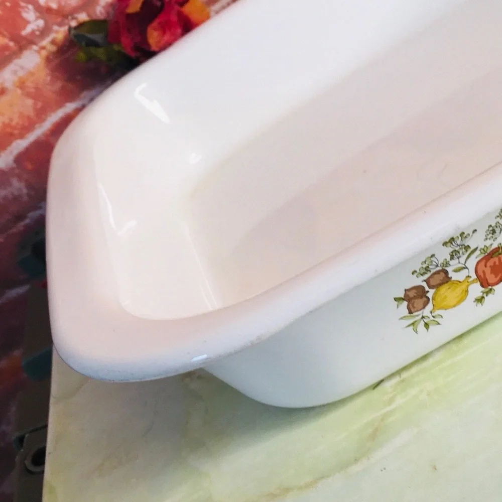 Vintage 70s Corningware Spice of Life Open Roaster A-21